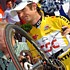Frank Schleck im goldenen Trikot nach der f�nften Etappe der Tour de Suisse 2007